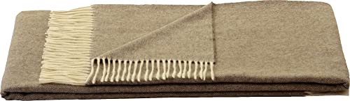 Steinbeck Plaid Teltow Lammwolle braun Größe 130x190 cm