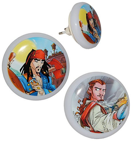 alles-meine.de GmbH 2 STK. Nachtlicht Pirat - Fluch der Karibik/Licht LED Schlummerlicht mit Stecker für Steckdose - Nachtlampe Lampe - Piraten Seefahrer - Kinder Jungen Ba..