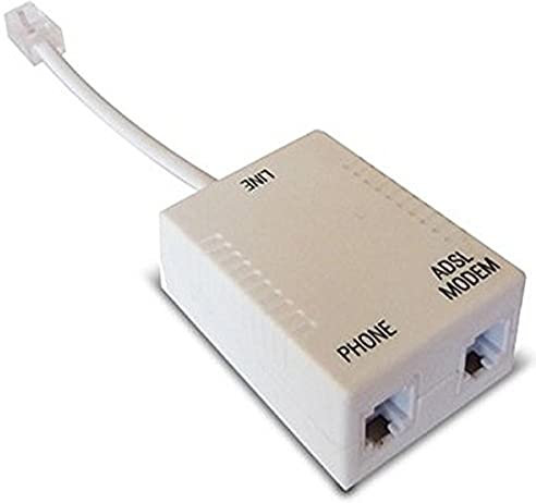 Waytex 39309 Filtre ADSL RJ45 vers Câble 2 x RJ11 0,10 m Beige