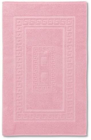 Casatessile Tappeto Bagno Scendidoccia in Spugna 45x60 cm. Tappeto Bagno Assorbente in Cotone, Rosa