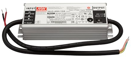 Mean Well HLG-40H-12A LED-Treiber, LED-Trafo Konstantspannung, Konstantstrom 39W 3.33A 12 V/DC PFC-