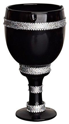 .iced-out. MINI Glas Pimp Cup Becher - schwarz/silber