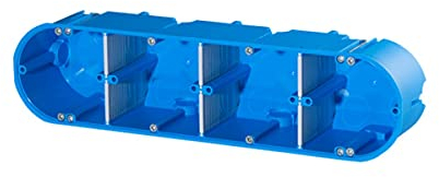f-tronic Hohlwand-Gerätedose massiv, 4-fach, 60mm tief, HW40, Inhalt: 5, 5 Stück