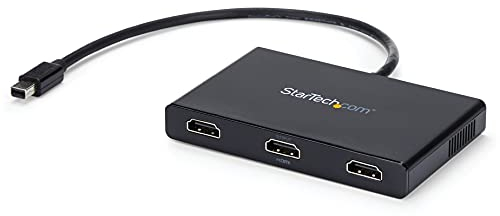 StarTech.com Hub MST Mini DP à 3 ports - 4K 30Hz - Répartiteur Vidéo Mini DisplayPort 1.2 vers 3 HDMI 4k vers Écrans Multiples - Hub de Transport Multi-Écrans(MSTMDP123HD)