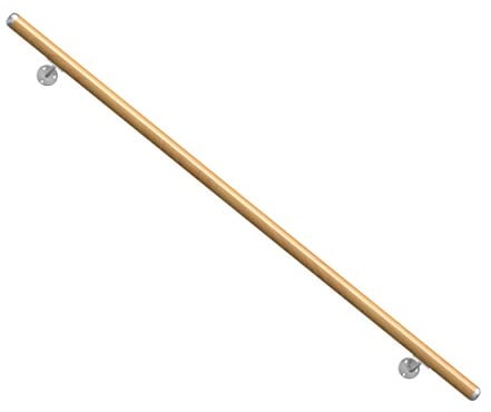 DOLLE Handlauf Massivholz Buche lackiert 150cm (kürz- und verlängerbar) komplett mit Wandhaltern, Dübeln und Schrauben