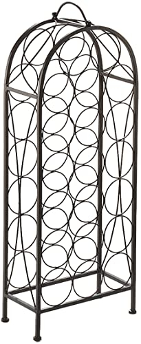Kobolo Flaschenregal Weinregal Weinflaschenregal Flaschenhalter aus Metall Antik Braun