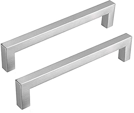 goldenwarm 30 Stücke Möbelgriff Edelstahl Schrankgriffe Gebürstet Schubladengriffe Küchenschrank 128mm Stangengriff Rohrbreite 12mmx12mm Bohrlochabstand 128mm Gesamtlänge 140mm