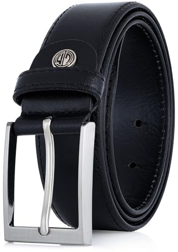 LINDENMANN Gürtel Herren Vollledergürtel aus Rindleder, 35 mm breit, kürzbar, Gürtel Herren XXL, schwarz
