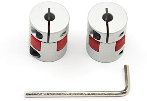 Befenybay 2PCS 5mm to 5mm Aluminium Plum Flexible Shaft Coupling Diameter 20mm Length 25mm Connector Flexible Coupler for 3D Printer CNC Machine and Servo Stepped Motor（5x5mm）