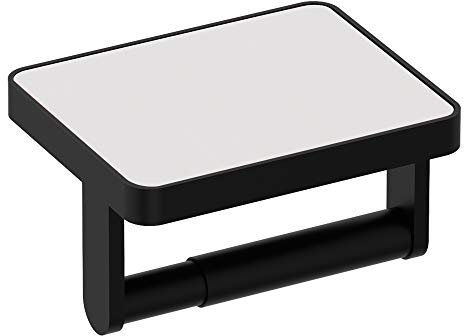 Edler Toilettenpapierhalter SDLTPH in Schwarz Matt aus Messing - Serie LINEAR