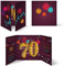 Individuelle Geburtstagseinladungen zum 70. Geburtstag personalisierte Einladungskarten ab 10 Stück selbst gestalten Quadrat 155x155mm Altarfalz - Girlande
