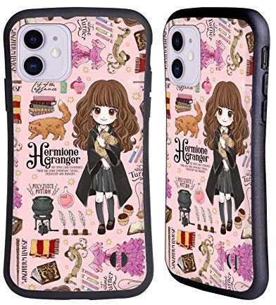 Head Case Designs Officially Licensed Harry Potter Hermione Pattern Deathly Hallows XXXVII Hybrid Case Compatible With Apple iPhone 11