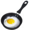 Chanhan Non-Stick Frying Pan, Portable Mini Frying Pan Poached Egg Small Kitchen Cooker Black(12CM)