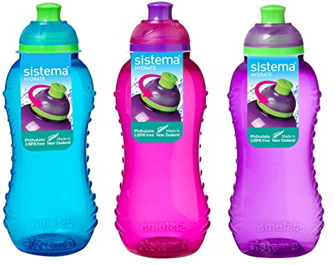 Sistema Twist 'n' Sip Trinkflasche, plastik, farblich sortiert, 460 ml