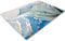 Glass Chopping Board 50 x 40 | Kitchen Worktop Protector | Multifunctional Cutting Board | Work Top Savers | Kitchen Accessories | Extra Large | Gold Teal Blue