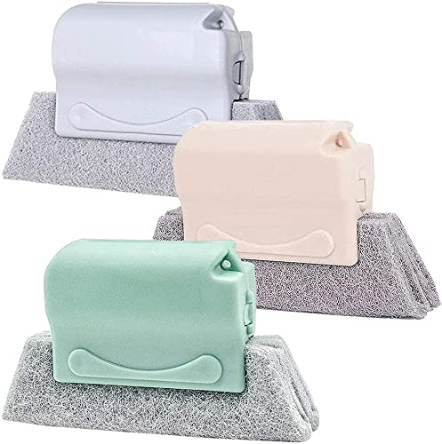3Pcs Rillenreinigungsbürste,Magische Fensterreinigungsbürste, Reinigungsbürste Fenster für Schnelle Fenster Reinigung Aller Ecken und Lücken Magische Fensterreinigungsbürste Rillenreinigungsbürste