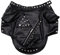 DHGTEP Hundemantel Winter Parka Warme Hundejacke Leder Französisch Bulldogge Wasserdicht Haustier Kleidung Outfit für Kleine Mittlere Hunde (Color : Black, Size : S)