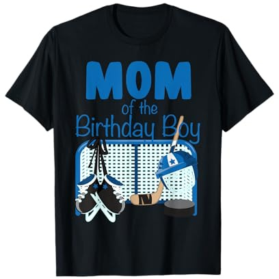 Ice Hockey Mom Of The Birthday Boy Hockey Family Matching T-Shirt