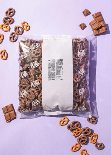 KoRo - Laugenbrezeln in Vollmilchschokolade 1 kg - Süß trifft salzig - Super zum Vernaschen und Verschenken - Knabberspaß