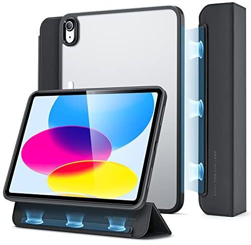 ESR Hülle für iPad 10 Generation hülle 2022, iPad 10 Case, abnehmbare magnetische Abdeckung, robuste Rückschale, dünn und leicht, Ascend-Serie, Schwarz