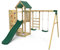 Rebo® Wooden Climbing Frame with Vertical Rock Wall, Swing Set and Slide - El Capitan | OutdoorToys | Kids' Outdoor Wooden Garden Play Equipment, Children's Jungle Gym