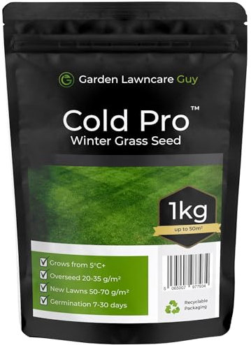 ColdPro™ for Fast Growing Winter Grass Seeds - Germinates with Low Soil Temperatures - Hard Wearing Lawn - Garden Lawncare Guy (1kg)