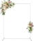 Square Wedding Arch Stand - 6.6x5 FT White Metal Arch for Ceremony, Bridal Shower, Birthday Party, Garden, Floral Wedding Arbor, Anniversary Event Decor
