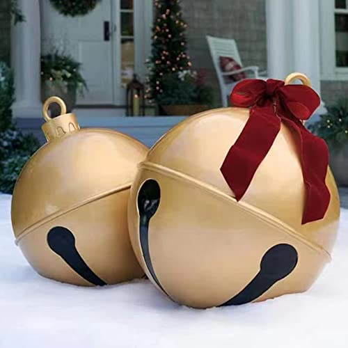 Aufblasbare Weihnachtsdekorationen, Große Weihnachtskugeln for Draußen, 60cm Aufblasbarer PVC Wiederverwendbar Weihnachtsball for festliche Hofdekoration