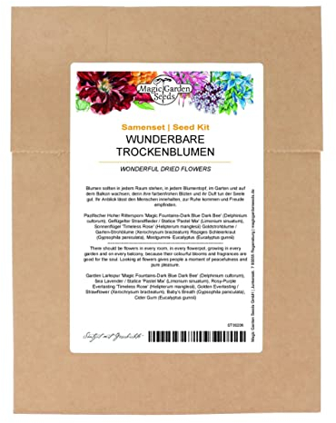 Wunderbare Trockenblumen - Samenset mit 6 sehr beliebten Sorten für Kränze und Gestecke