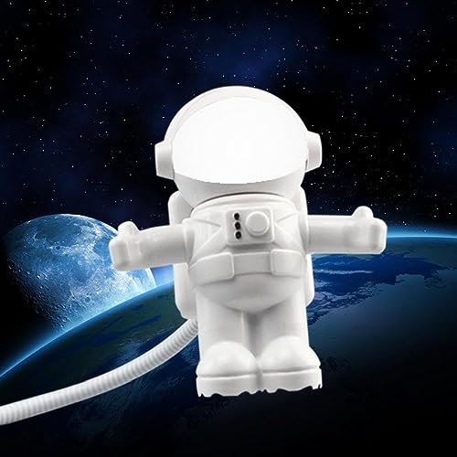 WUURAA Para 5 V divertido astronauta USB Gadget USB LED luz nocturna ajustable Gadgets para computadora PC lámpara luz LED bombilla incandescente cadena solar regulable fluorescente ahorro de energía