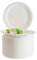 LAZY BULL 9 Inch Strong Paper Plates [50-Pack] Heavy Duty Disposable Plates Sugarcane Eco-Friendly White Party Plates