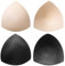 BBTO 2 Pairs Bra Pads bikini Inserts removable sports bra padding replacement Triangle Shape Insert Comfortable Breathable(5.91 x 5.71 Inches,Black, Beige)
