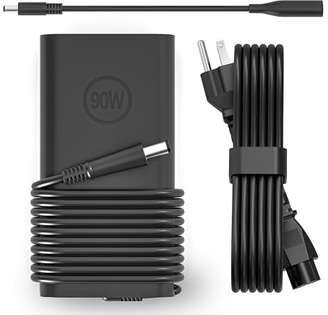 90W 65W Slim Laptop Charger fit for Dell Latitude 3390 3540 5400 5480 5490 5540 5590 7280 7480 7490 E6430 E5530 E3570 E7440 D630 D610, Inspiron17 1750 1764 1705 e7440