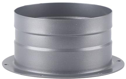 AZITICY Metal Flange Ventilation Pipe Connector Wall Air Tube Hose Flange Adapter for Duct Fan Kitchen Air Vent Exhaust Ventilator Range Hood (Model B / 200mm)