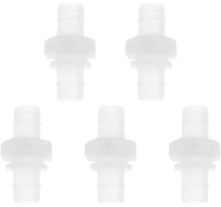 VGOL 5 Pezzi Da 1/2 Pollici Portagomma Attraverso Paratia Sfusa Raccordo In Plastica Esagonale Dritto Adattatore Connettori Per Tubi Portagomma Per Acqua/carburante/aria