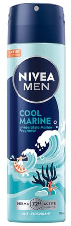 Nivea Men Deo Aerosol 150ml Meeresduft 72-Stunden-Schutz Alkoholfrei