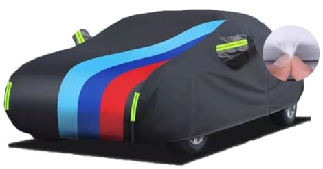 VIVAZYQ Autoplane Wasserdicht Atmungsaktiv Passend Für FIAT Panda/Panda Cross, mit Reißverschluss und Oxford-Stoff Draussen Autoplane, Vollgarage Autoabdeckung für Schnee Regen Staub Hagel Schutz(C)