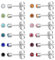 12 Paar Ohr Piercing Ohrstecker Set, vergoldet chirurgischen Edelstahl Multicolor Birthstone Cubic Zirkonia Ohrstecker für Ohr Piercing Guns (Silver round 5mm)