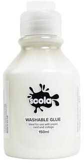 Scola Washable PVA Kids Glue, 150ml, School Supplies, Art and Crafts Projects, Children's Craft Projects, Great for Kids