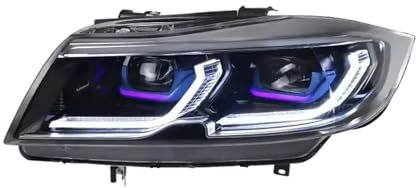 2PCS Auto Lichter Kompatibel for BMW E90 Scheinwerfer Projektor 2005-2012 330i 320i Signal Scheinwerfer LED Scheinwerfer DRL Automotive Zubehör(2009-2012,For Original Xenon)