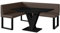 MEBLINI Eckbank für Esszimmer mit ausziehbarem Tisch - Küchenbank - Essecke - Sitzecke Küche - Toni - U-Beine 128x168x87cm Links - Braun Kunstleder/M Schwarz Hochgl.