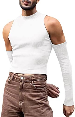 Männer Achselshirt Sleeveless Shirt Basic Streetwear Hawaii Sportshirt Atmungsaktive T Shirt Gym Sport Tshirt Regular Fit T-Shirt Bequeme Axelshirt Ärmelloses Achselshirts Slim Fit Kleidung