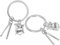TOPBATHY Percussion Key Drumstick Und Drum Charms Musikinstrument Schlüsselanhänger Für Trommel