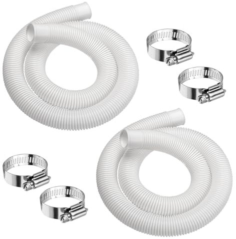 1.5 Inches Pool Hoses for Above Ground Pools, 59 Swimming Pool Pump Hose, 1-1/2 Filter Pump Hose Replacement for Intex Coleman Pool Sand Filter Skimmer Pool Pump(2 Pack)