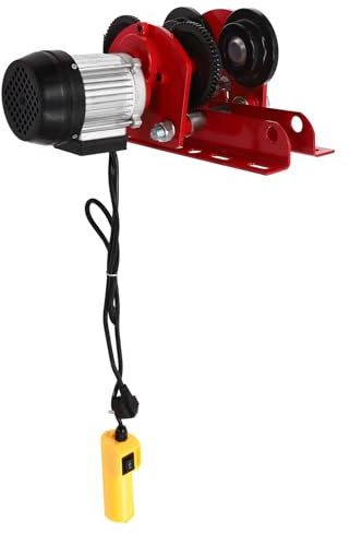 Elektrische Seilwinde,370W Mini-Elektrohebezeug mit 1.2m Fernsteuerungskabel,Elektrischer Kettenzug Motorwinde Hub Seilhebezug Seilzug Winde Kran,für Haus, Werkstatt, Garage