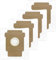 Daaxing Lot de 4/10/20 sacs à poussière pour Roomba 105 pour Combo, pour Roomba Plus 405, accessoires de balayage, sacs à poussière pour iRobot Roomba 105 Combo/Vac, Plus 405 Combo / 505 Combo (lot de