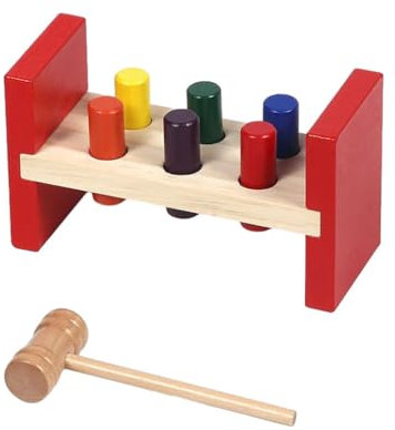 KIXZSAZ Safe And Reliable Wooden Hammer Toy For Toddlers Learn While Playing Wooden Hammer Bench Toys Made Wood Educational