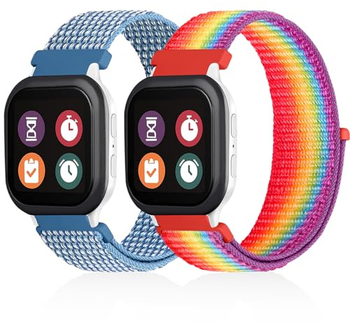 20mm Kurzes Nylon-Uhrenarmband für Gabb/Gizmo/Garmin/Samsung/Amazfit Uhre | Gabb Watch 3/2/1, Gizmo Wach 3/2/1, Xplora X 6/X6 Play/Pro, Garmin Vivoactive 6/5/3, Garmin Venu/Venu sq, Forerunner 570 42mm