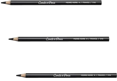 Conté à Paris Pierre Noire H Sketching Pencil (Pack of 3)