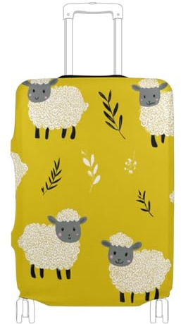 EtherSpher Grassland Lambs Gepäckschutz, elastisch, kratzfest, Reisezubehör, passend für 45,7 - 81,3 cm, Gelb, Grassland Lambs Peppa Yellow, M 22-24 in, Casual